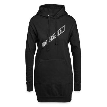 La révolution baise le système - Sweat-shirt à capuche long Femme - noir - Devant
