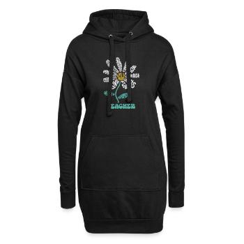Life Is Good The Art Of Optimism Teacher - Hoodie-Kleid - Schwarz - Vorne