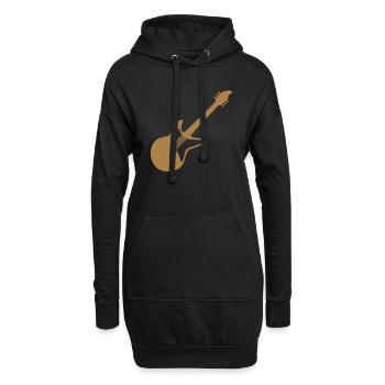 Cool Elektrogitarre Gitarrist Gitarre - Hoodie-Kleid - Schwarz - Vorne