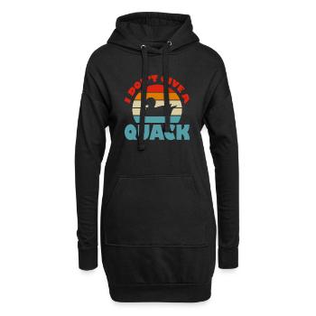 I don't give a Quack! - Hoodie-Kleid - Schwarz - Vorne
