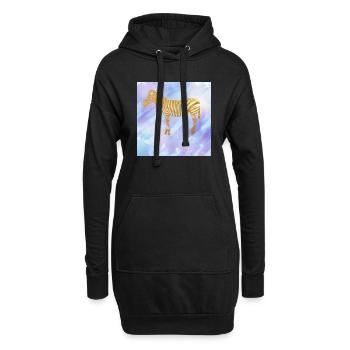 Zebra - Hoodie-Kleid - Schwarz - Vorne