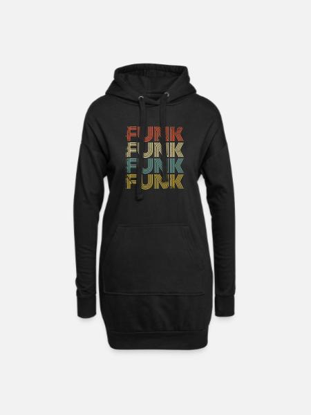 Funk Funky - Hoodie-Kleid - Schwarz