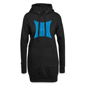 Texte Logo Big Bro - Sweat-shirt à capuche long Femme - noir - Devant