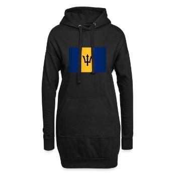 Drapeau de la Barbade - Sweat-shirt à capuche long Femme - noir - Devant