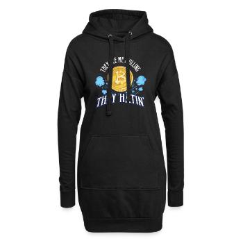 Lustiges Bitcoin und Kryptowährung Investor HODL - Hoodie-Kleid - Schwarz - Vorne