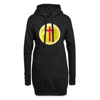 Worldwide Cross Symbol - Hoodie Dress - black - Front