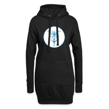 Mystique Collection ~ hellblau ~ n°2 - Hoodie-Kleid - Schwarz - Vorne