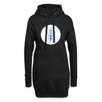Collection Mystique ~ bleu clair ~ n°9 - Sweat-shirt à capuche long Femme - noir - Devant