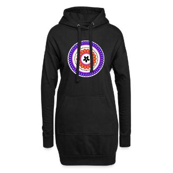 Plato Moda Einkaufen - Hoodie-Kleid - Schwarz - Vorne