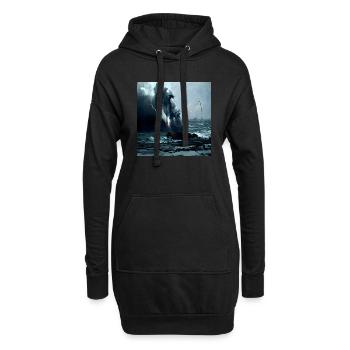 enterinvalhalla - Hoodie-Kleid - Schwarz - Vorne