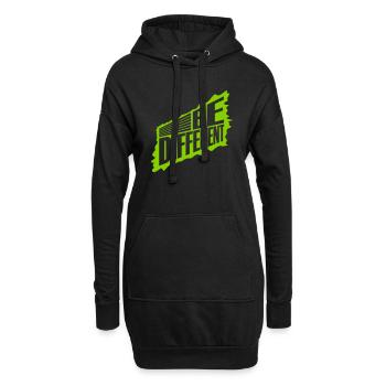 Soyez différent Logo Design - Sweat-shirt à capuche long Femme - noir - Devant