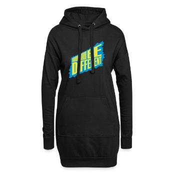 Soyez différent Logo Design - Sweat-shirt à capuche long Femme - noir - Devant