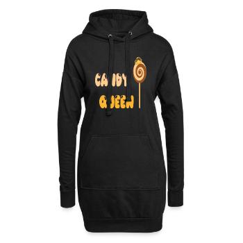 Candy Reine - Sweat-shirt à capuche long Femme - noir - Devant
