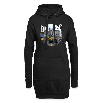 Basel-Shirt - Hoodie-Kleid - Schwarz - Vorne