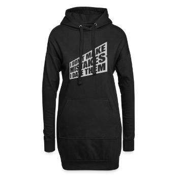 Date Erreurs Citation Logo - Sweat-shirt à capuche long Femme - noir - Devant
