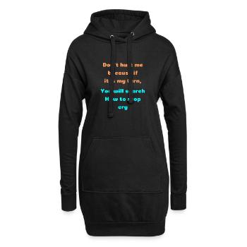 Citation sarcastique ne me fait pas de mal - Sweat-shirt à capuche long Femme - noir - Devant
