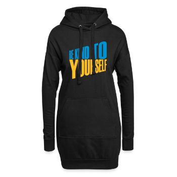 be kind to yourself - Hoodie-Kleid - Schwarz - Vorne