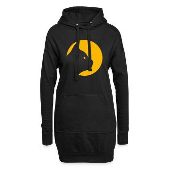 Chat - Sweat-shirt à capuche long Femme - noir - Devant