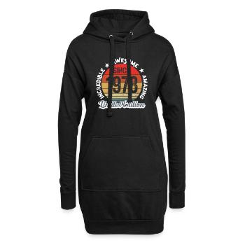 erstaunlich seit 1978 - Jubiläum - Hoodie-Kleid - Schwarz - Vorne