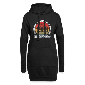 amazing since 1983 - anniversaire - Sweat-shirt à capuche long Femme - noir - Devant