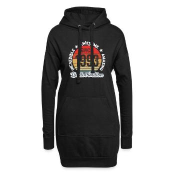 amazing since 1993 - anniversaire - Sweat-shirt à capuche long Femme - noir - Devant