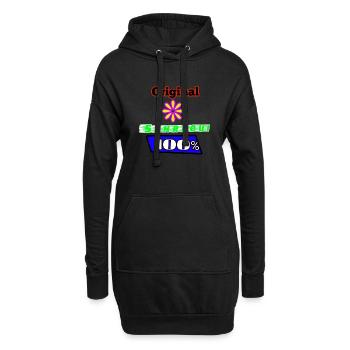 Sahraoui 100x100 - Sweat-shirt à capuche long Femme - noir - Devant
