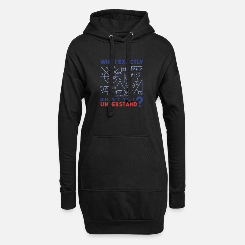 What exactly do you not understand? Math freak. - Hoodie Dress - black