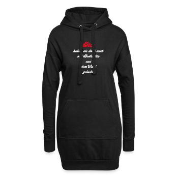 Wald - Hoodie-Kleid - Schwarz - Vorne
