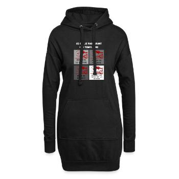 ce que je fais durant mon temps libre voiture - Sweat-shirt à capuche long Femme - noir - Devant