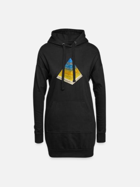 IN MEMORY OF FREEDOM 2/ Ukraine - Hoodie-Kleid - Schwarz