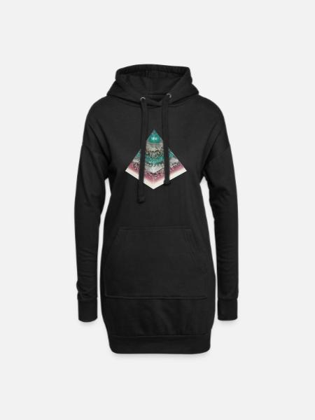Kreativität Pyramide - Hoodie-Kleid - Schwarz