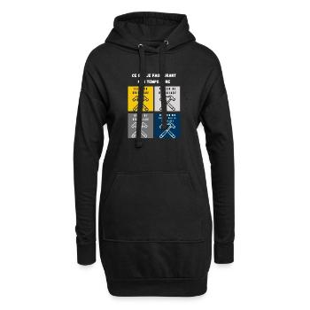 ce que je fais durant mon temps libre bricolage - Sweat-shirt à capuche long Femme - noir - Devant