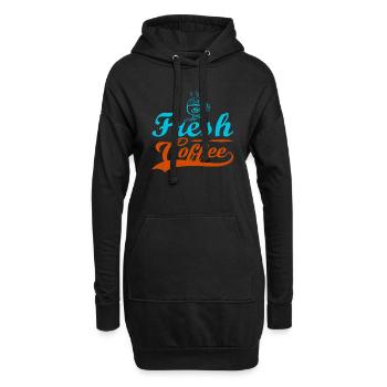 Fresh Coffee - Hoodie-Kleid - Schwarz - Vorne