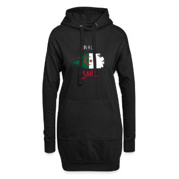 on a le sang Algérie - Sweat-shirt à capuche long Femme - noir - Devant