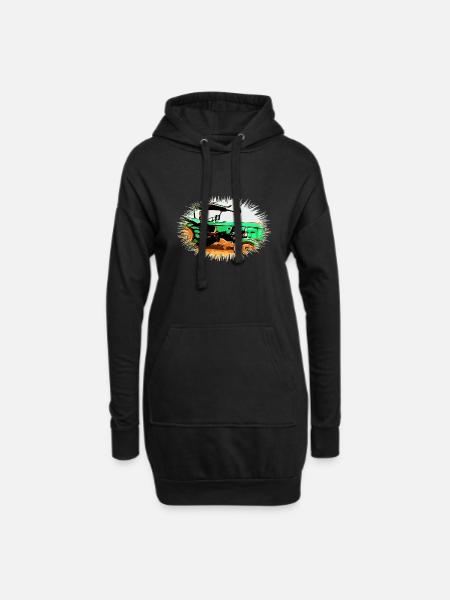Traktor - Hoodie-Kleid - Schwarz