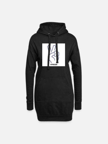 Frisch - Hoodie-Kleid - Schwarz