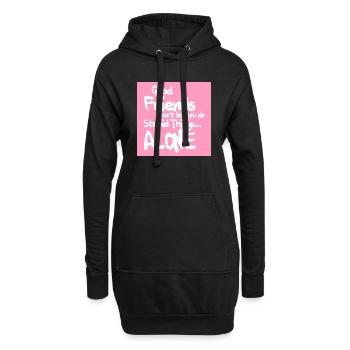 Amitié - Sweat-shirt à capuche long Femme - noir - Devant