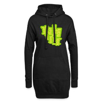 you look really weird - Hoodie-Kleid - Schwarz - Vorne