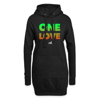 One Love Rastafari - Sweat-shirt à capuche long Femme - noir - Devant