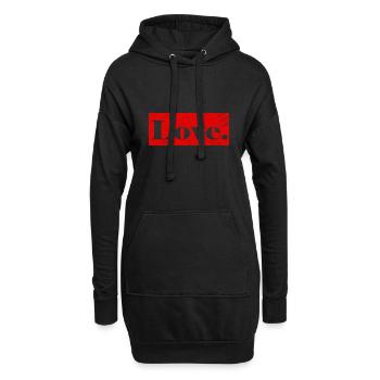Love - Hoodie-Kleid - Schwarz - Vorne
