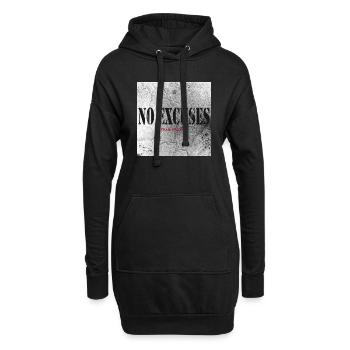 Pas d’excuses, entraînez-vous plus fort! - Sweat-shirt à capuche long Femme - noir - Devant