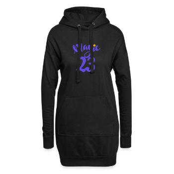 23 magic violet - Sweat-shirt à capuche long Femme - noir - Devant