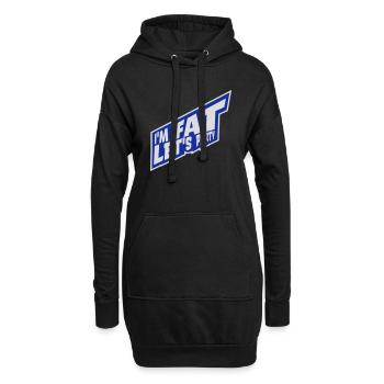 im fat lets party - Hoodie-Kleid - Schwarz - Vorne