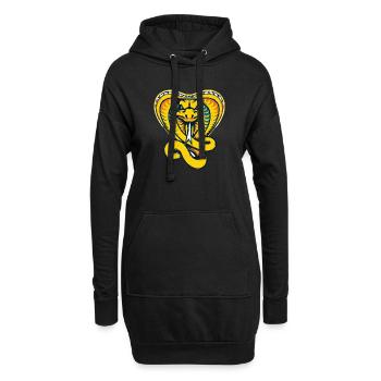Roi Cobra Serpent / Cobra - Sweat-shirt à capuche long Femme - noir - Devant