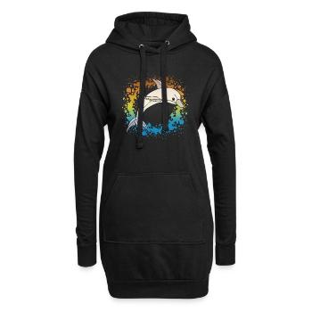 Delfin - Hoodie-Kleid - Schwarz - Vorne