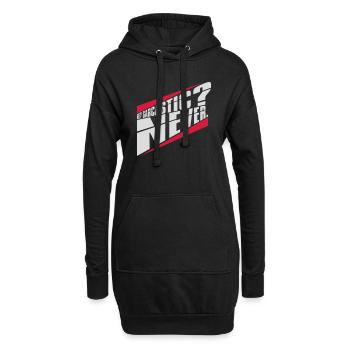 me sarcastic never Zitat - Hoodie-Kleid - Schwarz - Vorne
