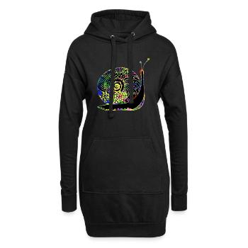 Escargot - Sweat-shirt à capuche long Femme - noir - Devant
