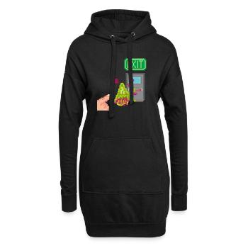 TOXICITÉ À L’EXTÉRIEUR - Sweat-shirt à capuche long Femme - noir - Devant