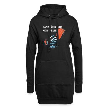 Ganz Dünnes Eis Mein Freund Schiri Fußball Rote - Hoodie-Kleid - Schwarz - Vorne