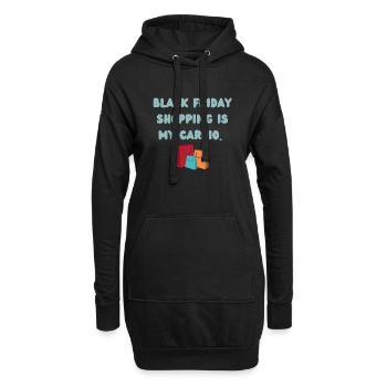 Shopping addict | Black Friday - Sweat-shirt à capuche long Femme - noir - Devant